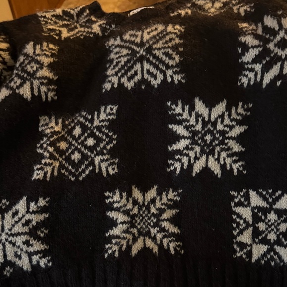 Brown and Cream Snowflake Sweater LLBean Wool - Picture 8 of 12